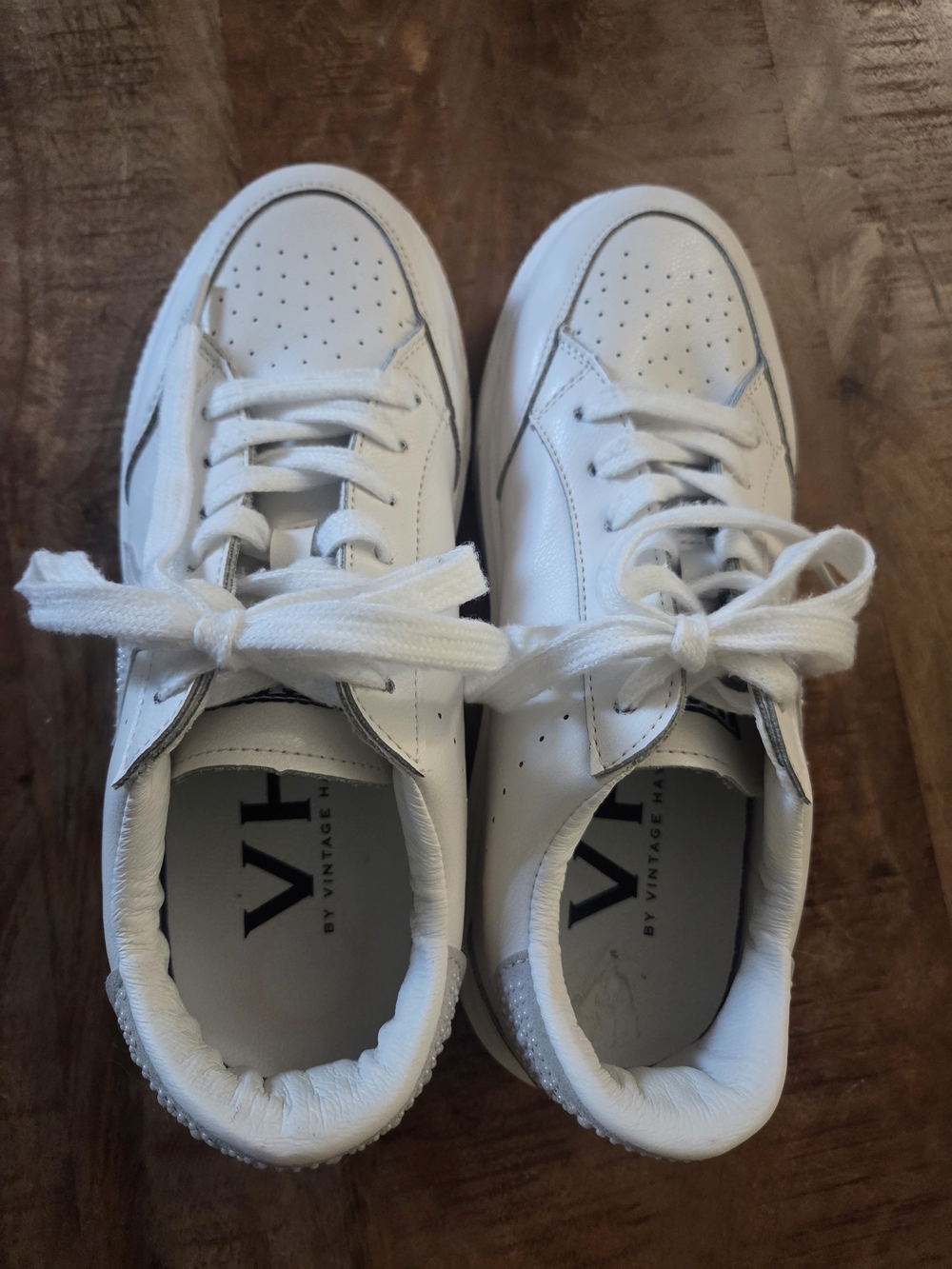 VH by Vintage Havana White Pearl Star Platform Sneakers Estimate Women Size 9 - Picture 2 of 9